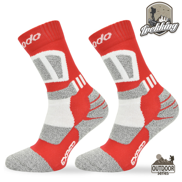 Skarpety trekkingowe COMODO STT DryTex – czerwone