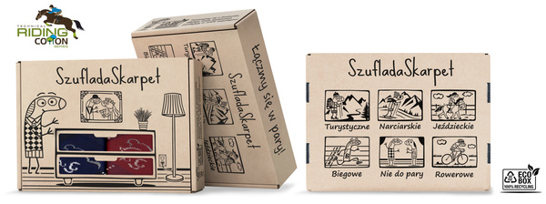 Zestaw podkolanówek SPDJ w pudełku - romby