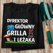 Koszulka bawełniana T-shirt nadruk DYREKTOR GŁÓWNY GRILLA I LEŻAKA