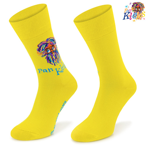 Bawełniane skarpetki na licencji "Pan Kleks" - żółte