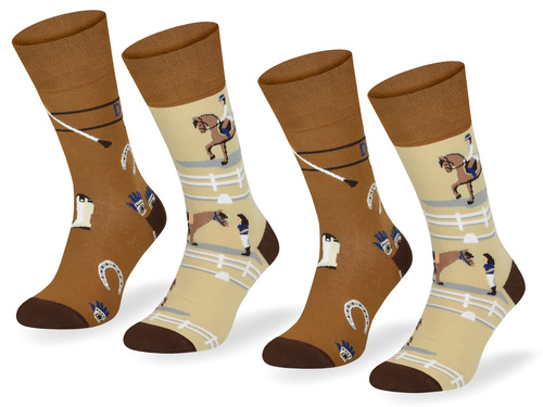 Zestaw kolorowych skarpetek SM1 2PAK - Konie