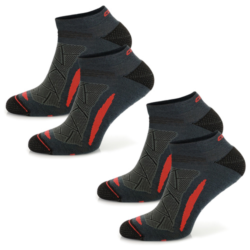 Zestaw krótkich skarpet trekkingowych TREUL01 - 70% merino - grafitowe / 2 PAK