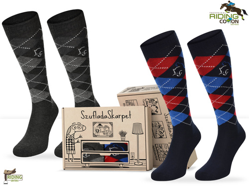 Zestaw podkolanówek SPDJ w pudełku - romby