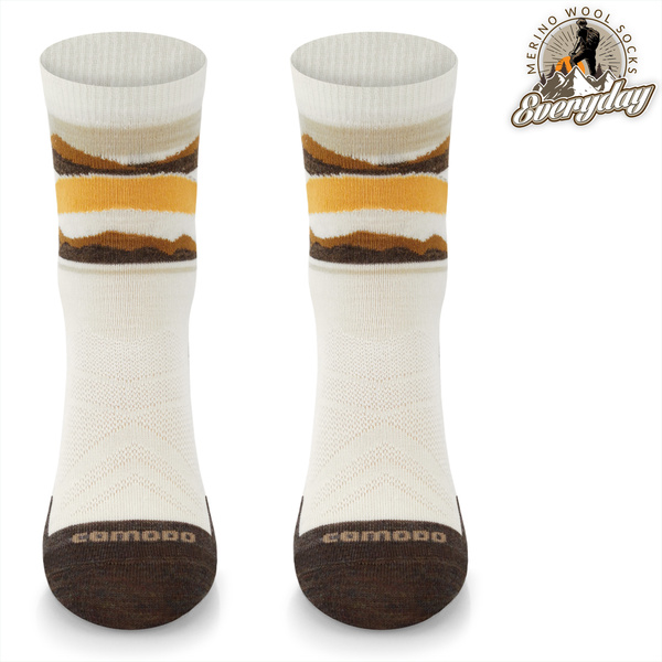 Skarpety trekkingowe TRE18 Everyday Merino - kremowy zachód słońca