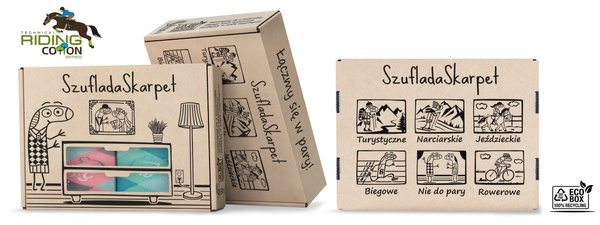 Zestaw podkolanówek SPDJC w pudełku - romby