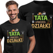 Koszulka bawełniana T-shirt nadruk TATA PREZES DZIAŁKI