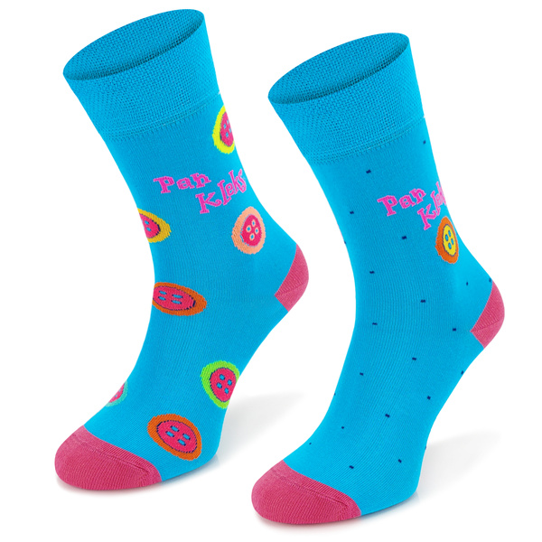 Bawełniane skarpetki na licencji "Pan Kleks" - błękitne