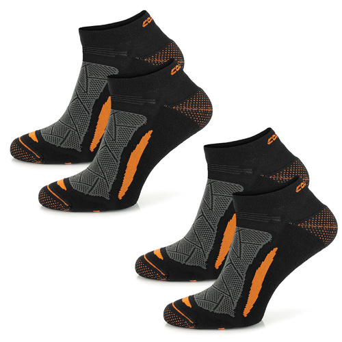 Zestaw krótkich skarpet trekkingowych TREUL01 - 70% merino - czarne / 2 PAK