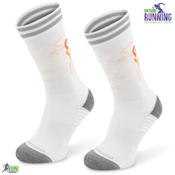 Termoaktywne skarpety do biegania Comodo RUN 15 Running DryMotion - Arctic White