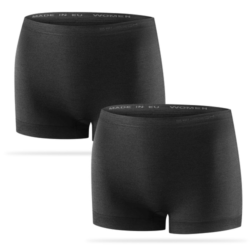 Zestaw 2 par termoaktywnych bokserek damskich BRUBECK Comfort Merino - czarne