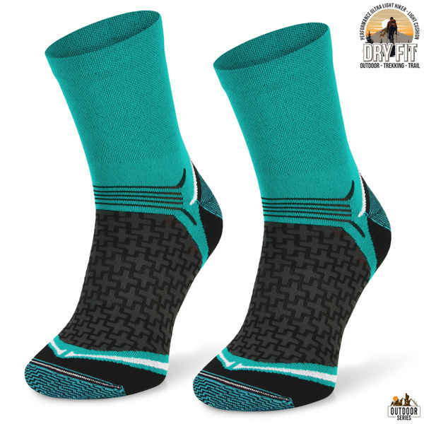 Letnie skarpety trekkingowe TREUL03 - turkusowe