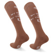 Podkolanówki jeździeckie SPDH - jasno brązowe - wzór "My horse is my therapy"