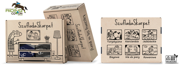 Zestaw podkolanówek SPDJ w pudełku - romby