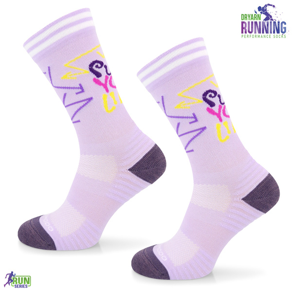 Termoaktywne skarpety do biegania Comodo RUN 15 Running DryMotion - Active Lilac