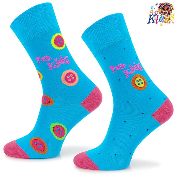 Bawełniane skarpetki na licencji "Pan Kleks" - błękitne