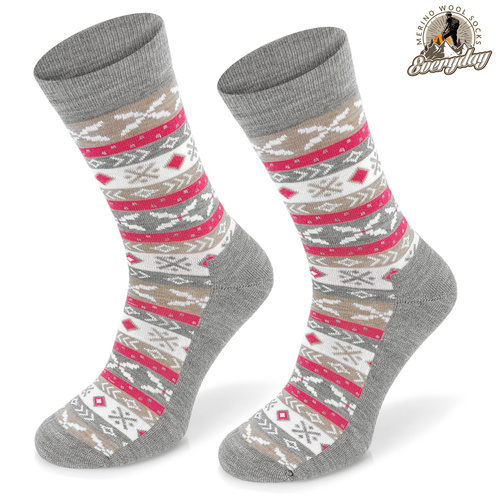 Skarpety trekkingowe EVR02 merino wool light cushion - jasno-szare