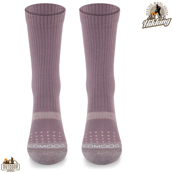 Skarpety trekkingowe TRE20 - 38% wełny merino - liliowy