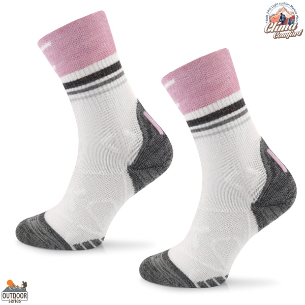 Skarpety trekkingowe TRE28 ClimaComfort TRAIL PRO - fioletowo/białe
