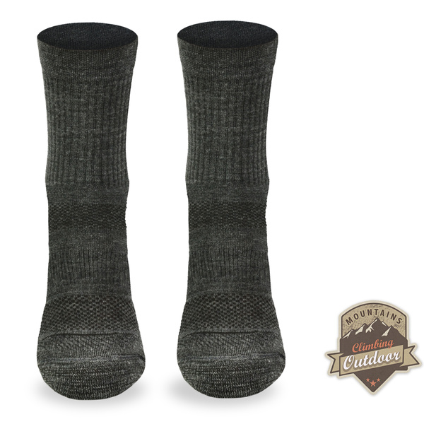 Skarpety TRE7 ciemny szary 50% merino + Climayarn