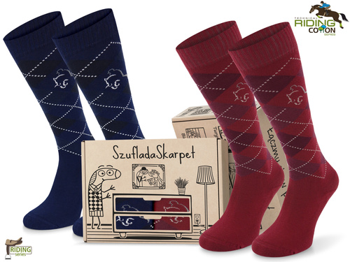 Zestaw podkolanówek SPDJ w pudełku - romby