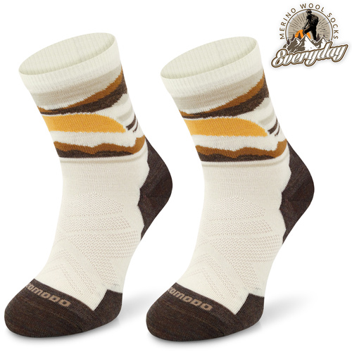 Skarpety trekkingowe TRE18 Everyday Merino - kremowy zachód słońca