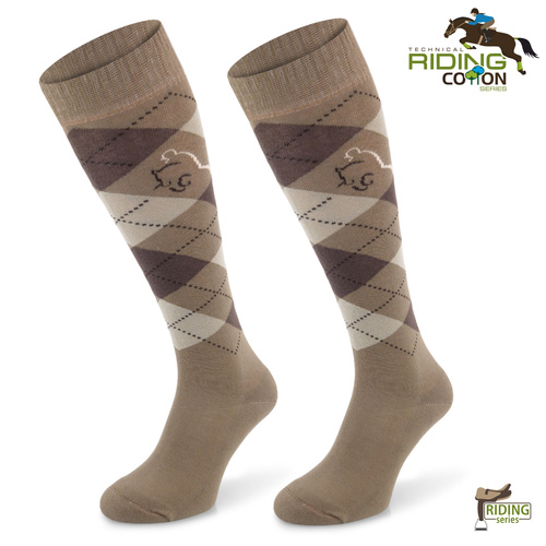 Podkolanówki jeździeckie SPDJ – w romby