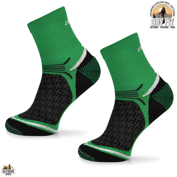 Letnie skarpety trekkingowe TREUL03 - zielone