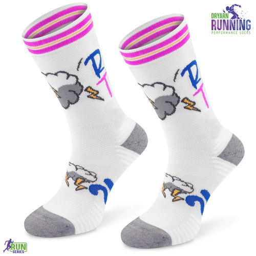 Termoaktywne skarpety do biegania Comodo RUN 15 Running DryMotion - Pure White