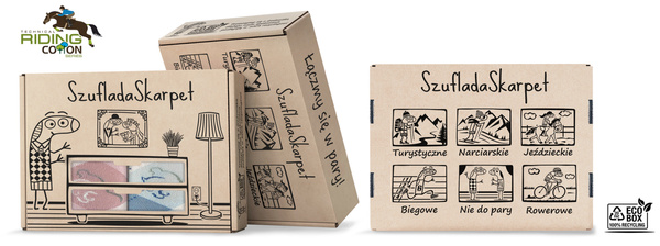 Zestaw podkolanówek SPDJ w pudełku - romby