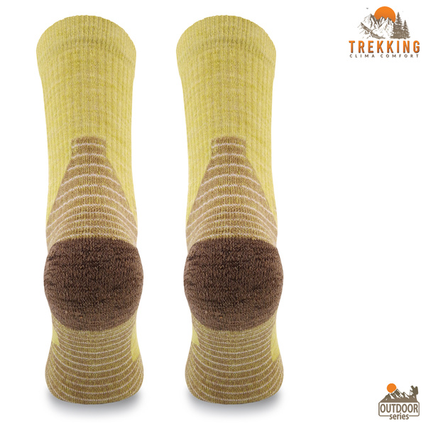 Skarpety trekkingowe TRE31 ClimaControl z wełną merino - musztardowe