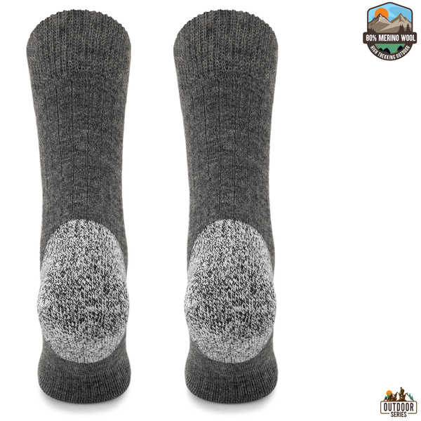 Grube zimowe skarpety trekkingowe TRE9 - ciemnoszare
