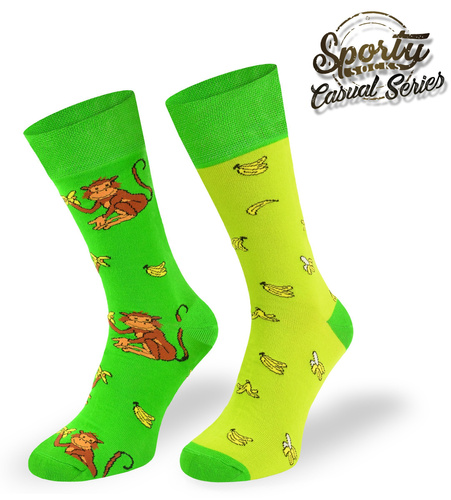 Kolorowe skarpetki – Małpka, Banany