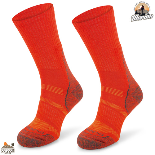 Skarpety trekkingowe COMODO TRE12 - 70% merino - pomarańczowe
