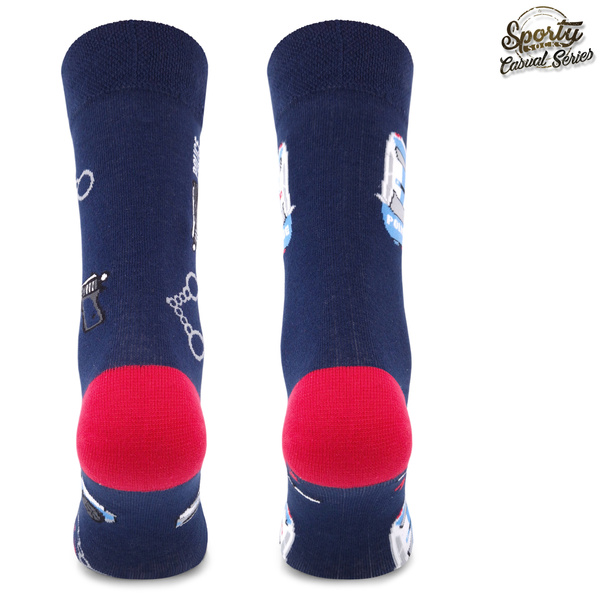 Zestaw 2 par kolorowych skarpetek w pudełku prezentowym POLICJA