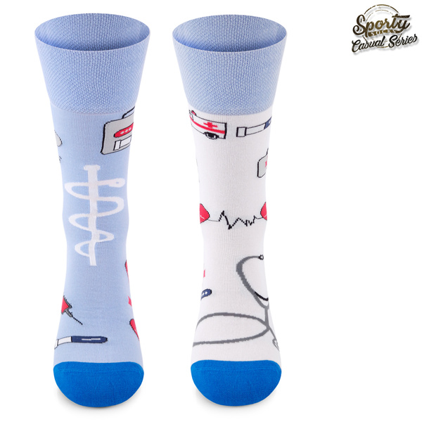 Zestaw 2 par kolorowych skarpetek w pudełku prezentowym SŁUŻBA MEDYCZNA