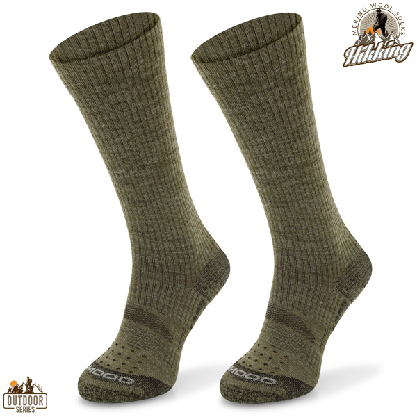 Skarpety trekkingowe TRE20 - 38% wełny merino - khaki