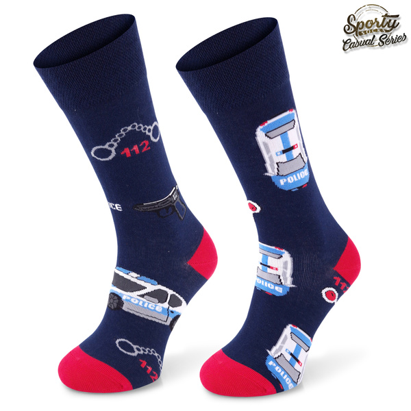 Zestaw kolorowych skarpetek SM1 2PAK - Policja