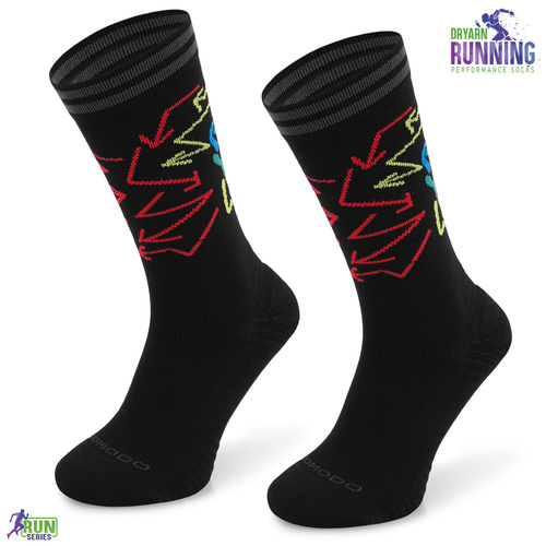 Termoaktywne skarpety do biegania Comodo RUN 15 Running DryMotion - Jet Black