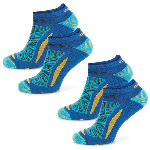 Zestaw krótkich skarpet trekkingowych TREUL01 - 70% merino - niebieskie / 2 PAK