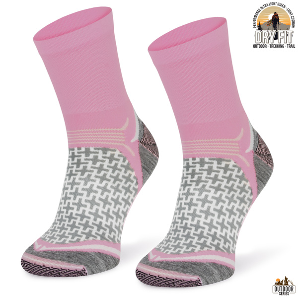 Letnie skarpety trekkingowe TREUL03 - różowe