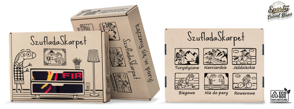 Zestaw 2 par kolorowych skarpetek w pudełku prezentowym STRAŻ