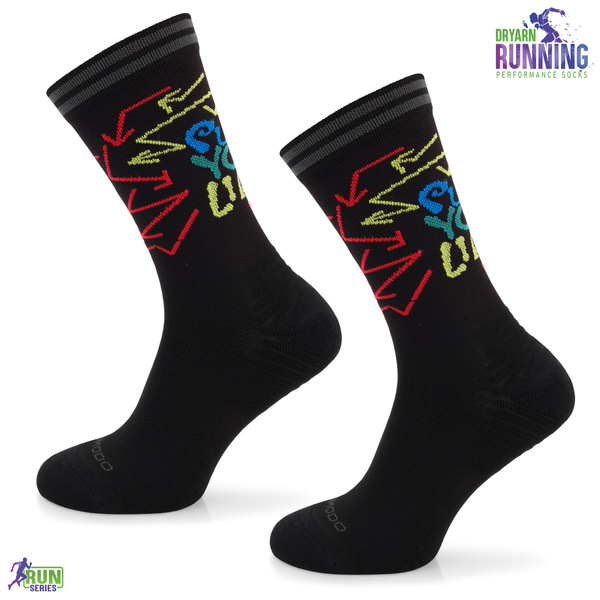 Termoaktywne skarpety do biegania Comodo RUN 15 Running DryMotion - Jet Black