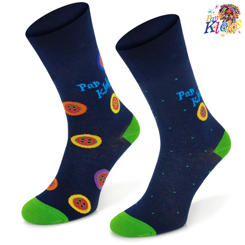 Bawełniane skarpetki na licencji "Pan Kleks" - granatowe