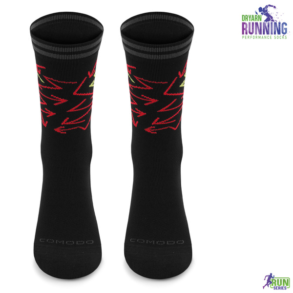 Termoaktywne skarpety do biegania Comodo RUN 15 Running DryMotion - Jet Black