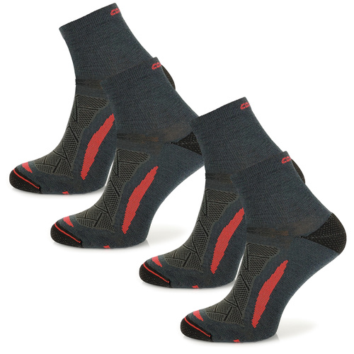 Zestaw skarpet trekkingowych TREUL02 - 70% merino - grafitowe / 2 PAK