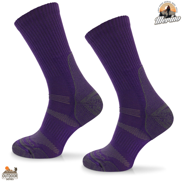 Skarpety trekkingowe COMODO TRE12 - 70% merino - fioletowe