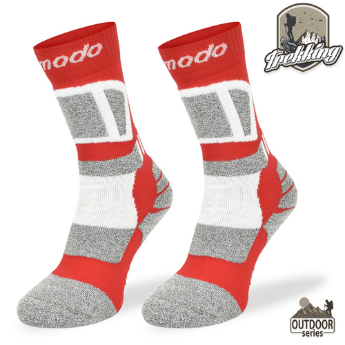 Skarpety trekkingowe COMODO STT DryTex – czerwone