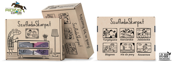 Zestaw podkolanówek SPDJ w pudełku - romby