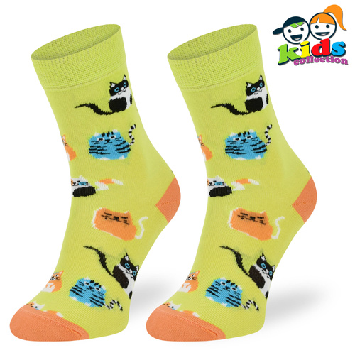 Kolorowe skarpetki dziecięce – KOTKI