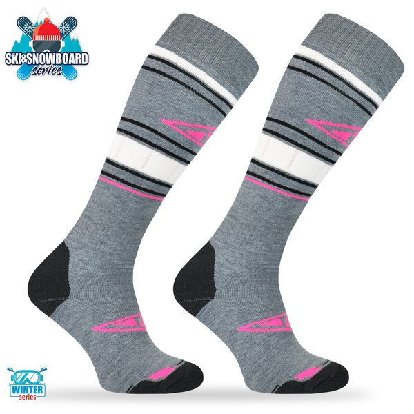 Snowboardowe skarpety COMODO STS1 szare – merino